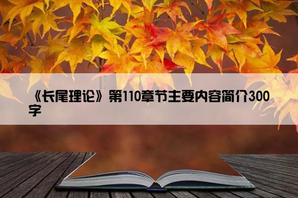 《长尾理论》第110章节主要内容简介300字
