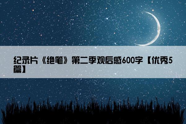 纪录片《绝笔》第二季观后感600字【优秀5篇】