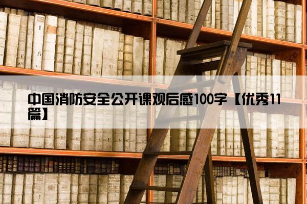 中国消防安全公开课观后感100字【优秀11篇】