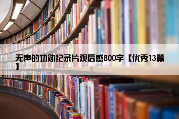 无声的功勋纪录片观后感800字【优秀13篇】