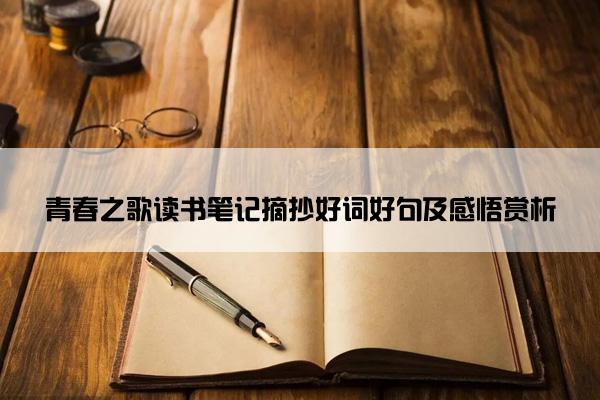 青春之歌读书笔记摘抄好词好句及感悟赏析