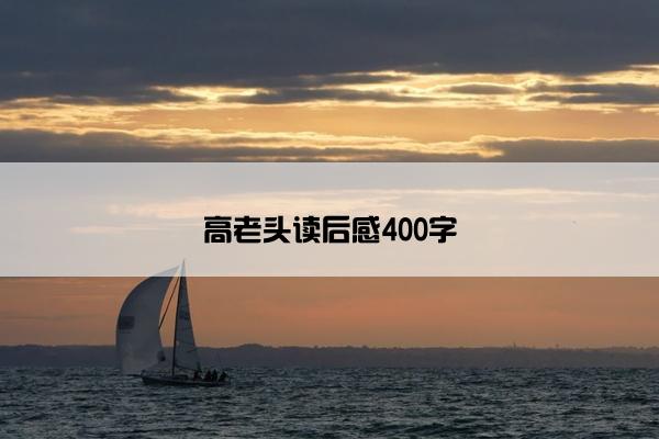 高老头读后感400字