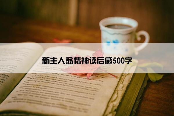 新主人翁精神读后感500字