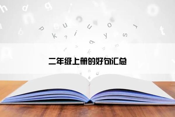 二年级上册的好句汇总