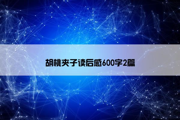胡桃夹子读后感600字2篇