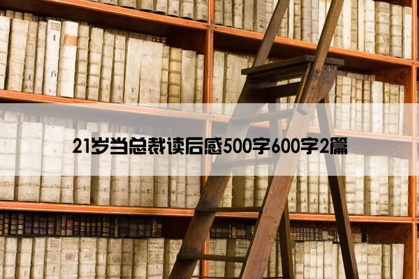 21岁当总裁读后感500字600字2篇