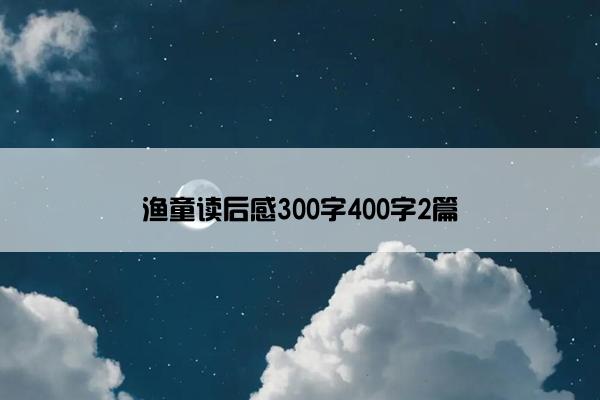 渔童读后感300字400字2篇