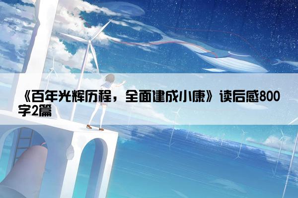 《百年光辉历程，全面建成小康》读后感800字2篇