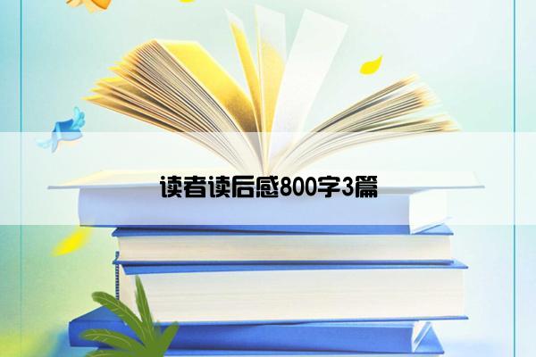 读者读后感800字3篇