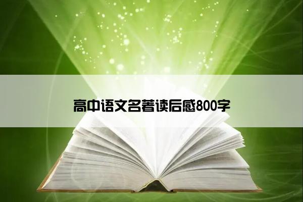 高中语文名著读后感800字