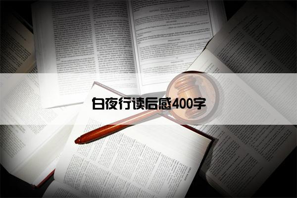 白夜行读后感400字