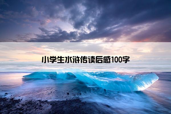 小学生水浒传读后感100字