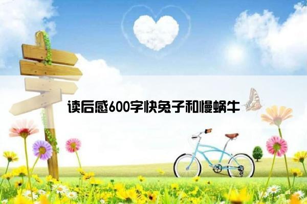 读后感600字快兔子和慢蜗牛