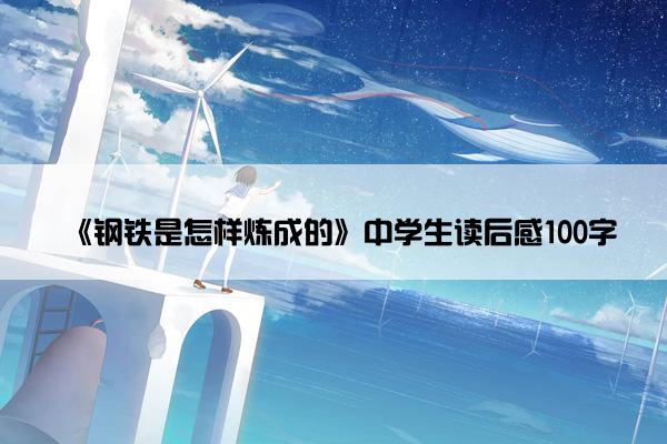 《钢铁是怎样炼成的》中学生读后感100字