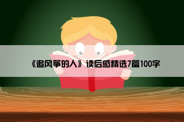 《追风筝的人》读后感精选7篇100字