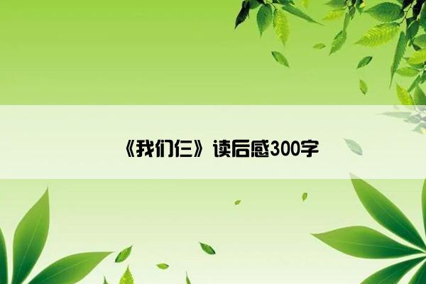 《我们仨》读后感300字