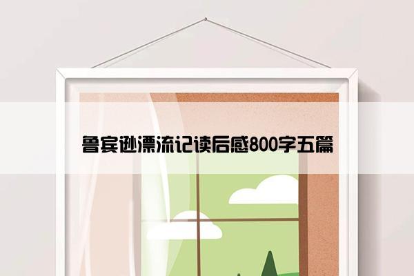 鲁宾逊漂流记读后感800字五篇
