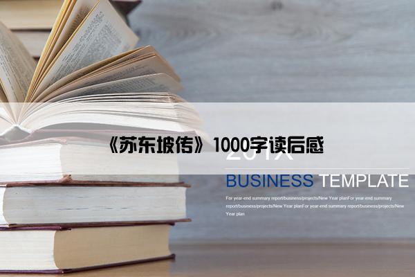 《苏东坡传》1000字读后感