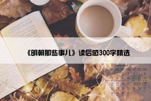 《明朝那些事儿》读后感300字精选