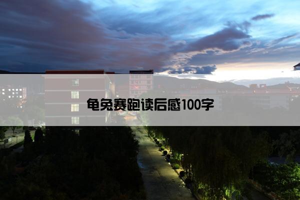 龟兔赛跑读后感100字