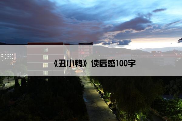 《丑小鸭》读后感100字