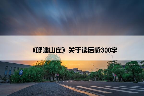《呼啸山庄》关于读后感300字