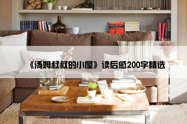 《汤姆叔叔的小屋》读后感200字精选