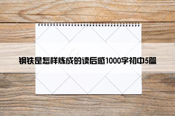 钢铁是怎样炼成的读后感1000字初中5篇