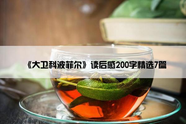 《大卫科波菲尔》读后感200字精选7篇