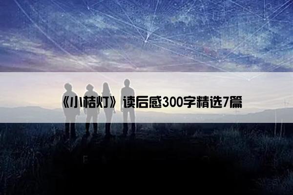 《小桔灯》读后感300字精选7篇
