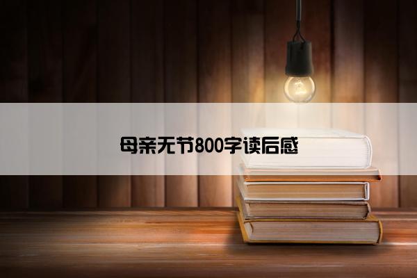 母亲无节800字读后感