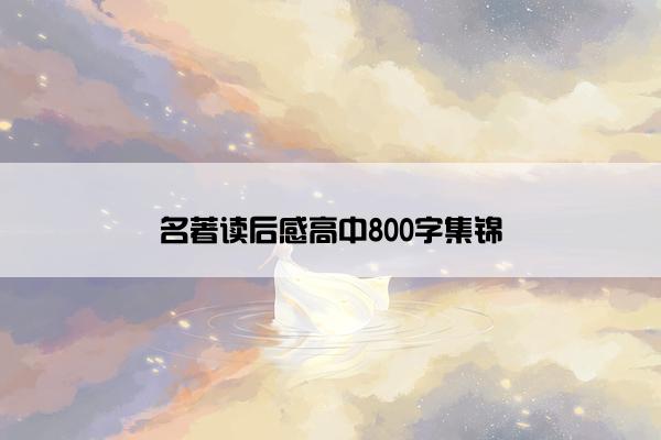 名著读后感高中800字集锦