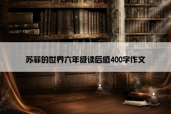 苏菲的世界六年级读后感400字作文