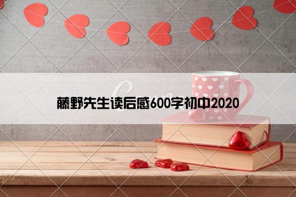 藤野先生读后感600字初中2020