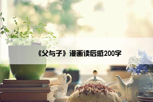 《父与子》漫画读后感200字