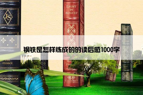 钢铁是怎样炼成的的读后感1000字