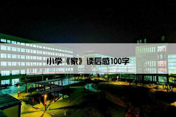 小学《家》读后感100字