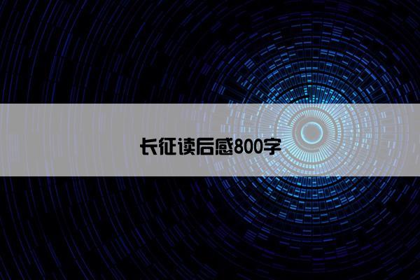 长征读后感800字
