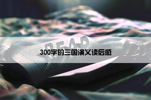 300字的三国演义读后感