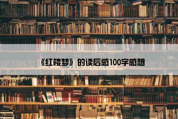 《红楼梦》的读后感100字感想