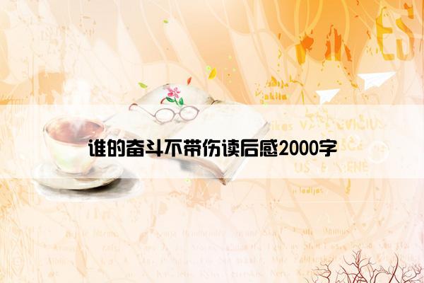 谁的奋斗不带伤读后感2000字
