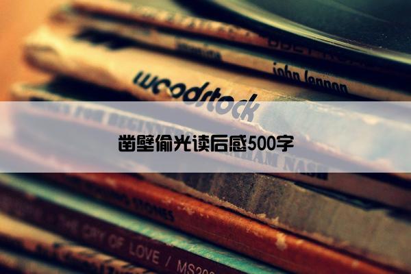 凿壁偷光读后感500字