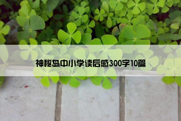 神秘岛中小学读后感300字10篇