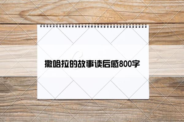 撒哈拉的故事读后感800字