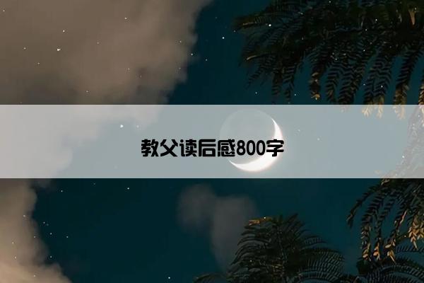 教父读后感800字