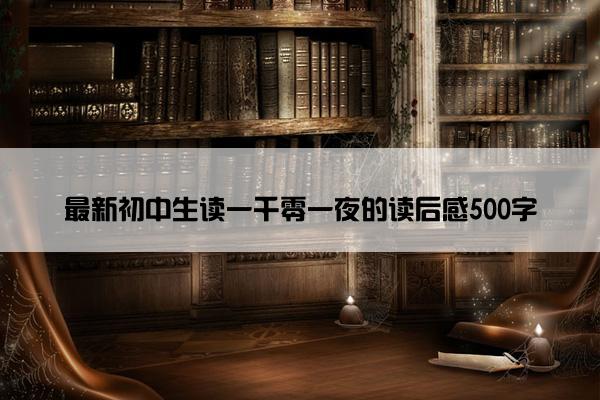 最新初中生读一千零一夜的读后感500字