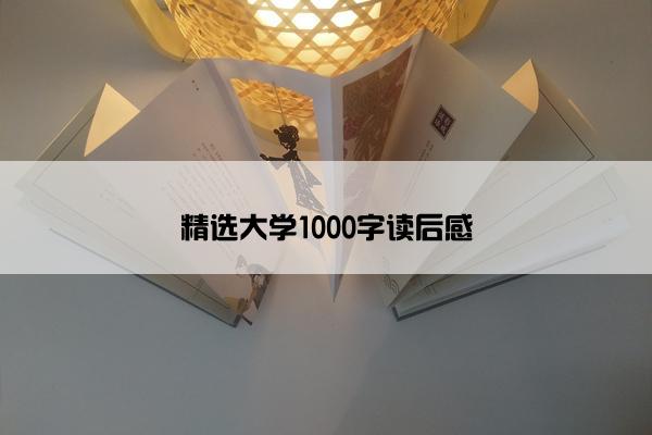 精选大学1000字读后感
