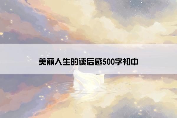 美丽人生的读后感500字初中