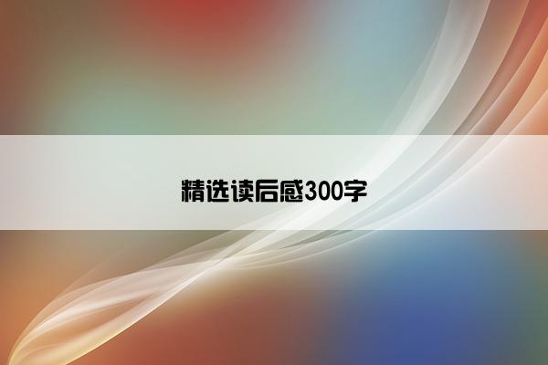 精选读后感300字