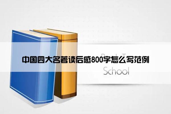 中国四大名著读后感800字怎么写范例